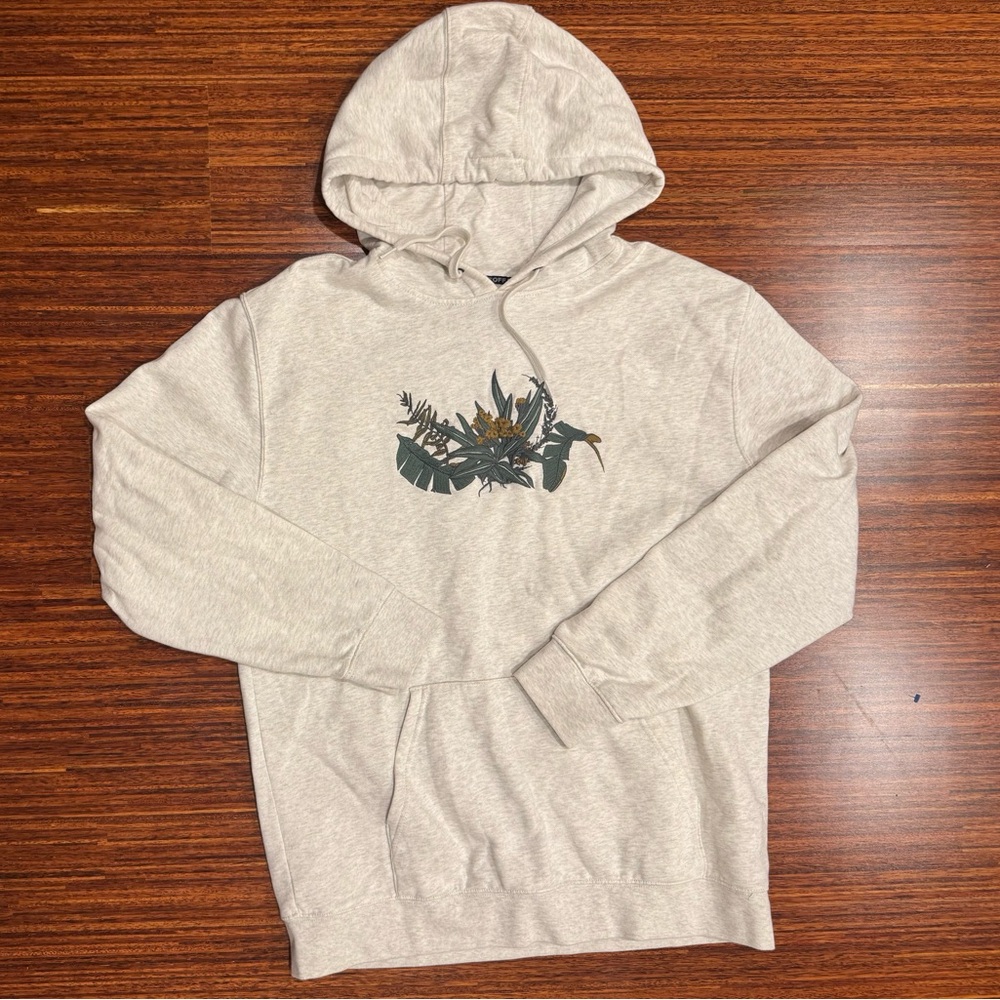 Vans 2022 Back Bay Camo embroidery Oatmeal Duckgreen Cotton Blend Hoodie Size XL